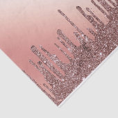 ピンクモダンローズ金ゴールドグリッター結婚ドリップ 薄葉紙 (詳細)