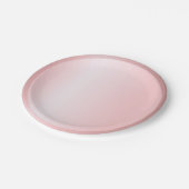 ピンクモダンローズ金ゴールドトレンディーエレガントテンプレート ペーパープレート (アングル)