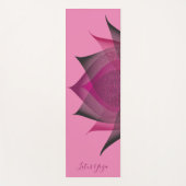 ピンクモダンロータスフラワーエレガントアスタイリッシュート ヨガマット (正面)