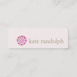 ピンクモダンロータスフラワー美しいサロンとスパ スキニー名刺