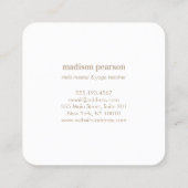 ピンクモダンロータスマンダラフラワーエナジーヒーラー スクエア名刺 (裏面)