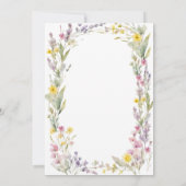 ピンクモダンワイルドフラワーブライダルシャワー 招待状 (裏面)