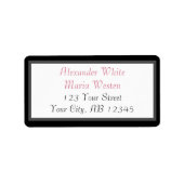 ピンクモダン住所 シール (正面)