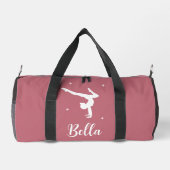 ピンクモダン体操ダンスフィットネス ダッフルバッグ (裏面)