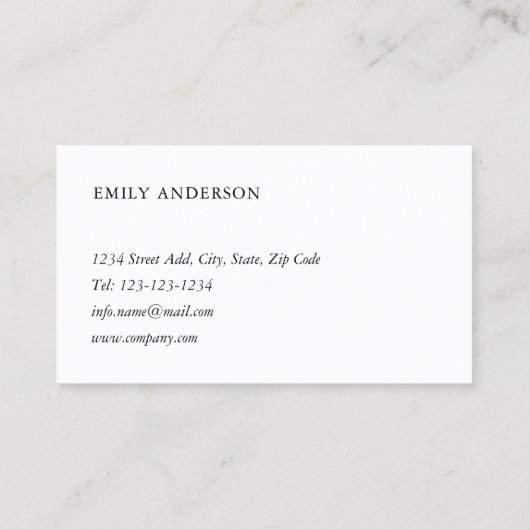 ピンクモダン大理石メイクアップアーティスト名刺 名刺 (裏面)