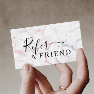 ピンクモダン大理石美しいサロン紹介 紹介カード