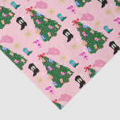 ピンクモダン女性のカーボーイウエスタンブーツクリスマスツリー 薄葉紙 (詳細)