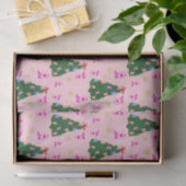 ピンクモダン女性のカーボーイウエスタンブーツクリスマスツリー 薄葉紙 (ギフト)