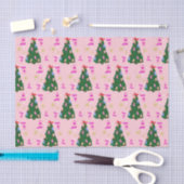 ピンクモダン女性のカーボーイウエスタンブーツクリスマスツリー 薄葉紙 (クラフト)