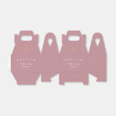 ピンクモダン宗教十字女の洗礼 フェイバーボックス (折り畳みなし)