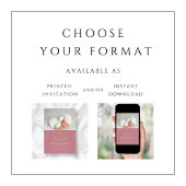 ピンクモダン宗教十字少女の写真バプテスマ 招待状