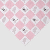 ピンクモダン市松模様に女性のカーボーイロデオパターン 薄葉紙 (詳細)