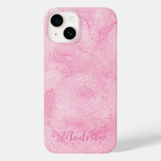 ピンクモダン抽象芸術グリッターパーソナライズされた Case-Mate iPhone 14ケース