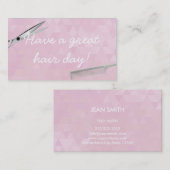 ピンクモダン抽象芸術パターン美容師 名刺 (正面/裏面)