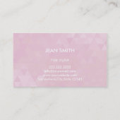 ピンクモダン抽象芸術パターン美容師 名刺 (裏面)