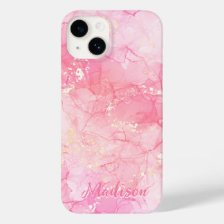 ピンクモダン抽象芸術パーソナライズされた Case-Mate iPhone 14ケース