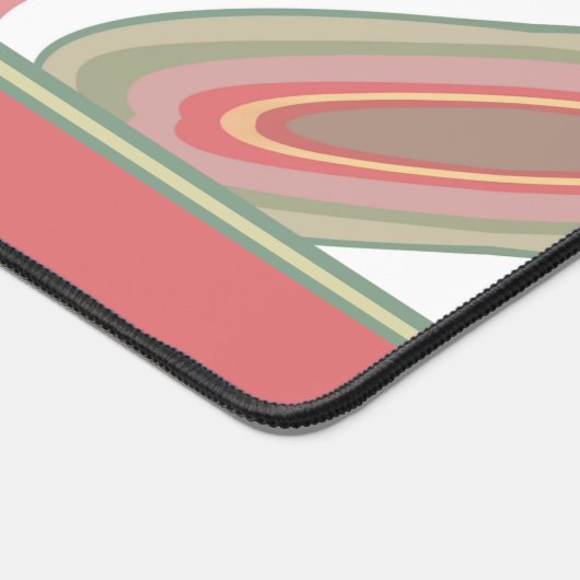 ピンクモダン抽象芸術ボカラフルーホネーム引用文 デスクマット (コーナー)