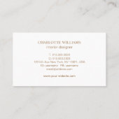 ピンクモダン抽象芸術水色 名刺 (裏面)