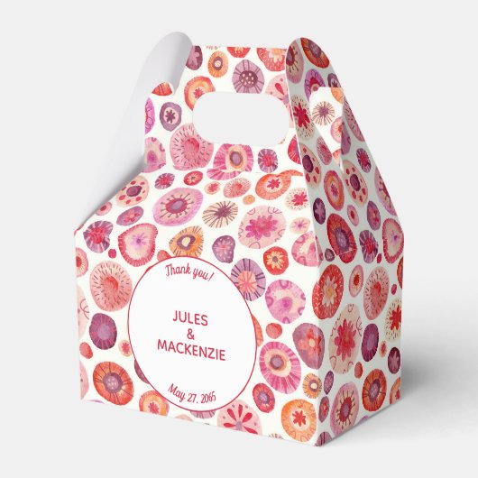 ピンクモダン抽象芸術結婚ズ フェイバーボックス (正面サイド)