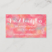 ピンクモダン抽象芸術 ロイヤリティカード (裏面)