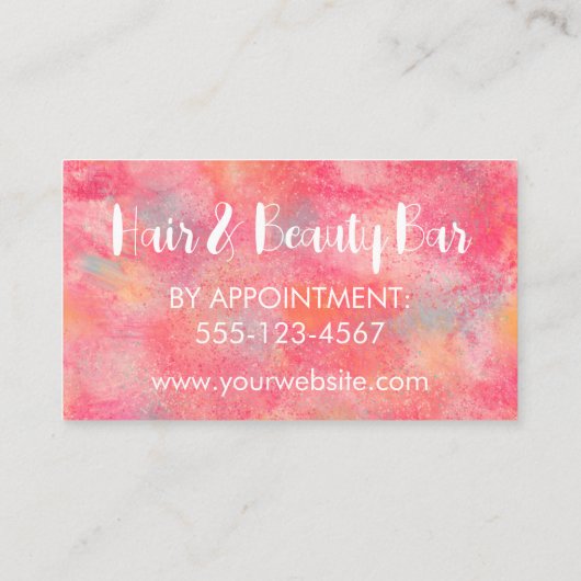 ピンクモダン抽象芸術 ロイヤリティカード (裏面)