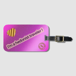 ピンクモダン旅行 ラゲッジタグ