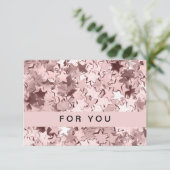 ピンクモダン星ギフト券フラットカード (スタンド正面)