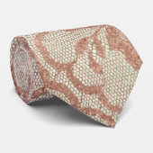 ピンクモダン王室のローズ金ゴールドパウダーレースミント ネクタイ (ロール)