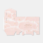 ピンクモダン私たちは雲9女の子の赤ちゃんシャワー上にある フェイバーボックス (折り畳みなし)