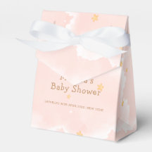 ピンクモダン私たちは雲9女の子の赤ちゃんシャワー上にある