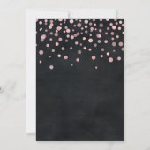 ピンクモダン紙吹雪ドットChalkboard 30th誕生日 招待状 (裏面)