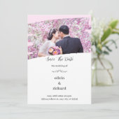 ピンクモダン結婚式招待状 招待状 (スタンド正面)