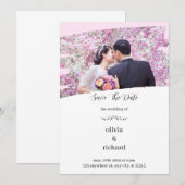 ピンクモダン結婚式招待状 招待状 (正面/裏面)