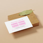 ピンクモダン美しいアポイントメントロイヤリティカード ロイヤリティカード