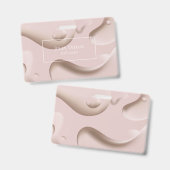 ピンクモダン美しいサロンネイルアーティスト事業 バッジ (表裏)