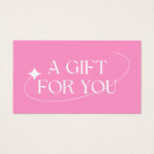 ピンクモダン美しいサロン爪、 ネイルバーギフト券 (正面)