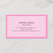 ピンクモダン美しいネイルサロン名刺 名刺 (裏面)