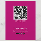 ピンクモダン美しいヘアサービスサロンカスタマイズ チラシ (裏面)