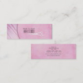 ピンクモダン美容師サロン鋏 スキニー名刺 (正面/裏面)
