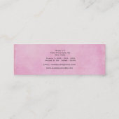 ピンクモダン美容師サロン鋏 スキニー名刺 (裏面)