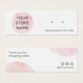 ピンクモダン色のイヤリング表示 (正面&裏面)