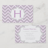 ピンクモダン色のシボロン・モノグラムパーソナライズされた 名刺 (正面/裏面)