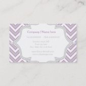 ピンクモダン色のシボロン・モノグラムパーソナライズされた 名刺 (裏面)