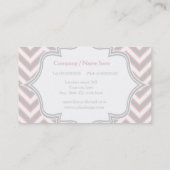 ピンクモダン色のシボロン・モノグラムパーソナライズされた 名刺 (裏面)