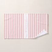 ピンクモダン色のストライプパターン バスタオルセット (ハンドタオル)