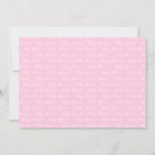 ピンクモダン色のレインボーベビーシャワー 招待状 (裏面)