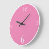ピンクモダン色の基本ミニマリスト ラージ壁時計 (傾斜)