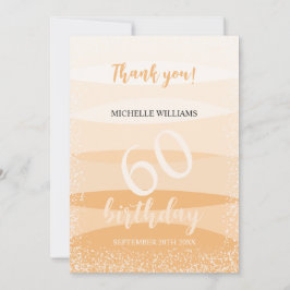 ピンクモダン色の夏の誕生日パーティー サンキューカード