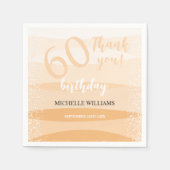 ピンクモダン色の夏の誕生日パーティー スタンダードカクテルナプキン (正面)