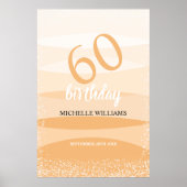 ピンクモダン色の夏の誕生日パーティー ポスター (正面)